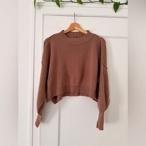 Free People Easy Street Cropped Knit Sweater